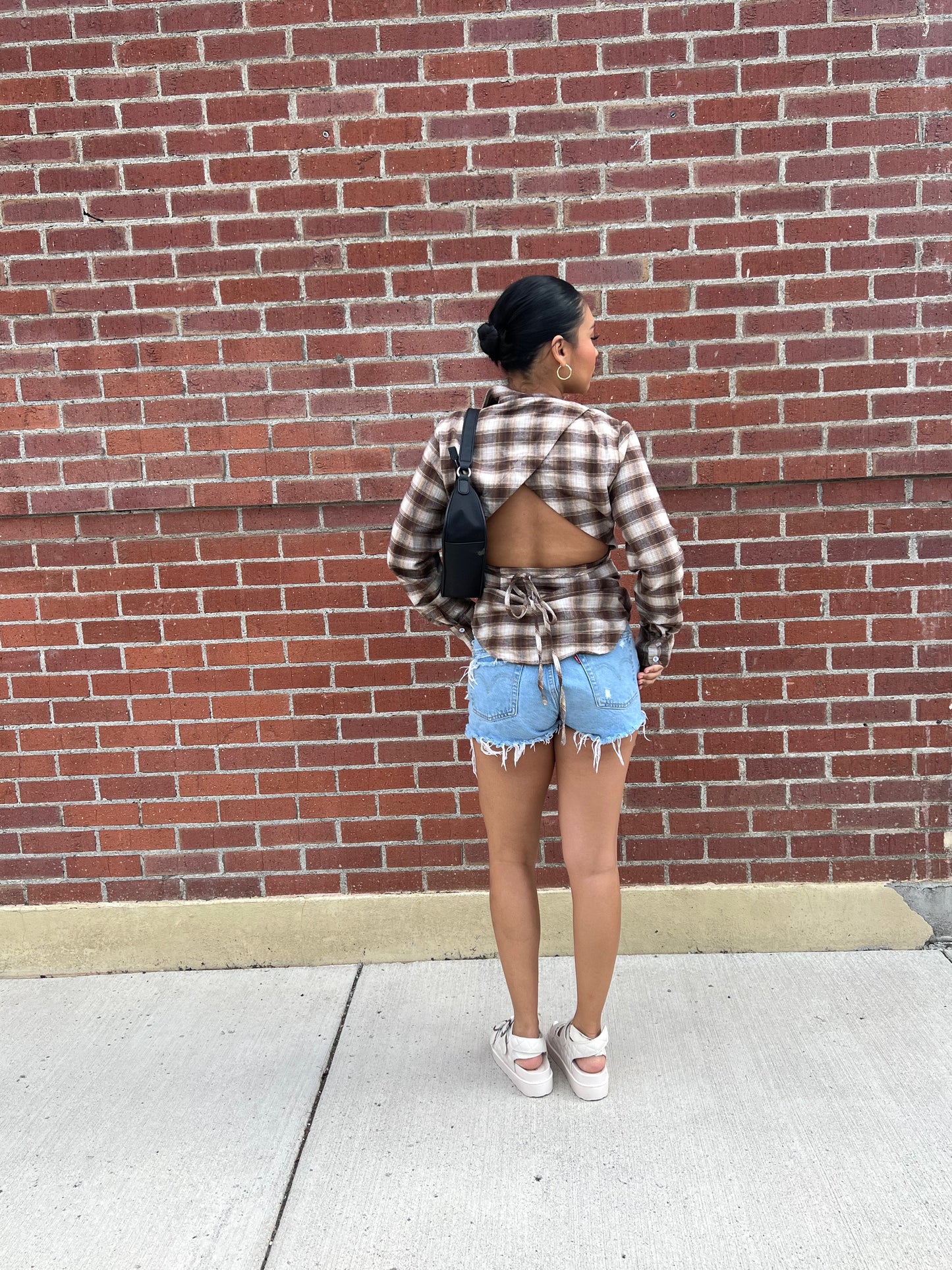 Andrea Plaid Top